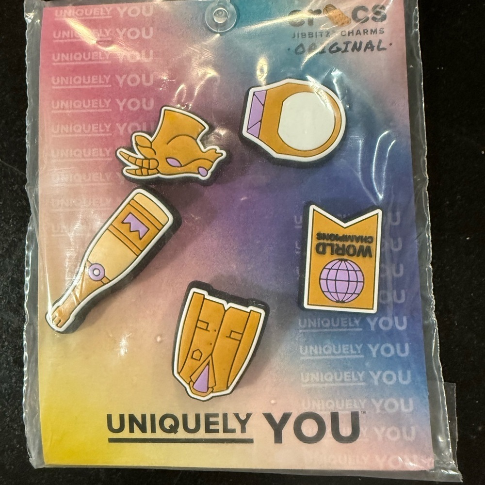 Jibbitz Uniquely You Charms with Pink and Yellow Gradient